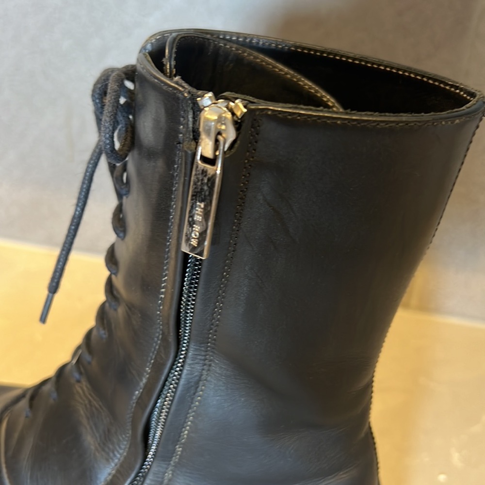 The Row Fara leather lace up bootie black size 38 - Picture 11 of 13